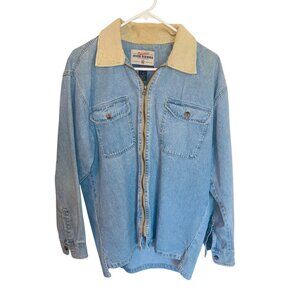 Vintage Y2K High Sierra Streetwear Utility Gorpcore Denim Zip  Jacket M Blue